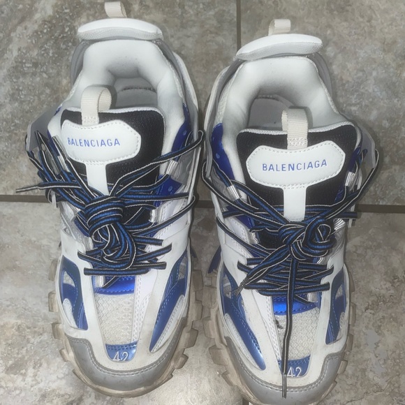 Balenciaga track runners blue white grey men’s size 9 42 - Picture 1 of 2